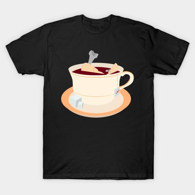 Bone Apple Tea T-Shirt by KritwanBlue